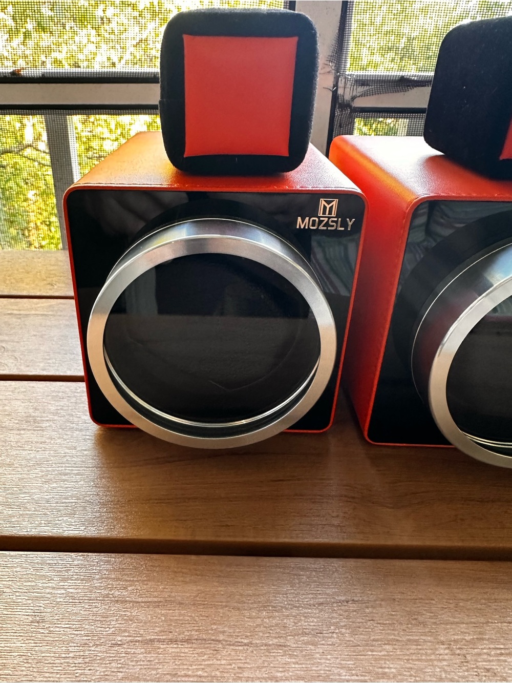 Mozsly Leather Watch Winder. With 2 pillows. Full Set